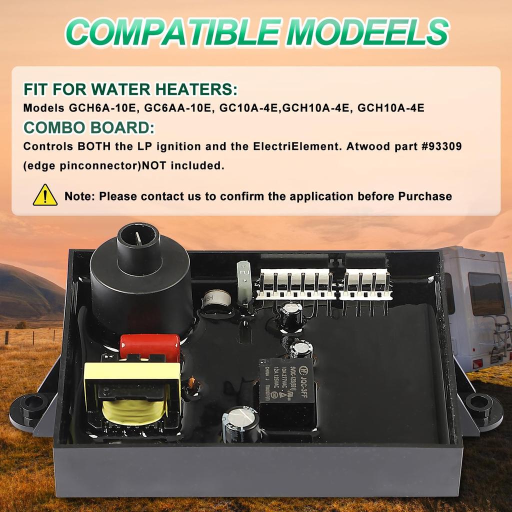 91365 RV Water Heater Control Circuit Board Fit for Atwood Dometic SVC Control Board, for GCH6A-10E, GC6AA-10E, GC10A-4E, GCH10A-4E, GCH10A-4E