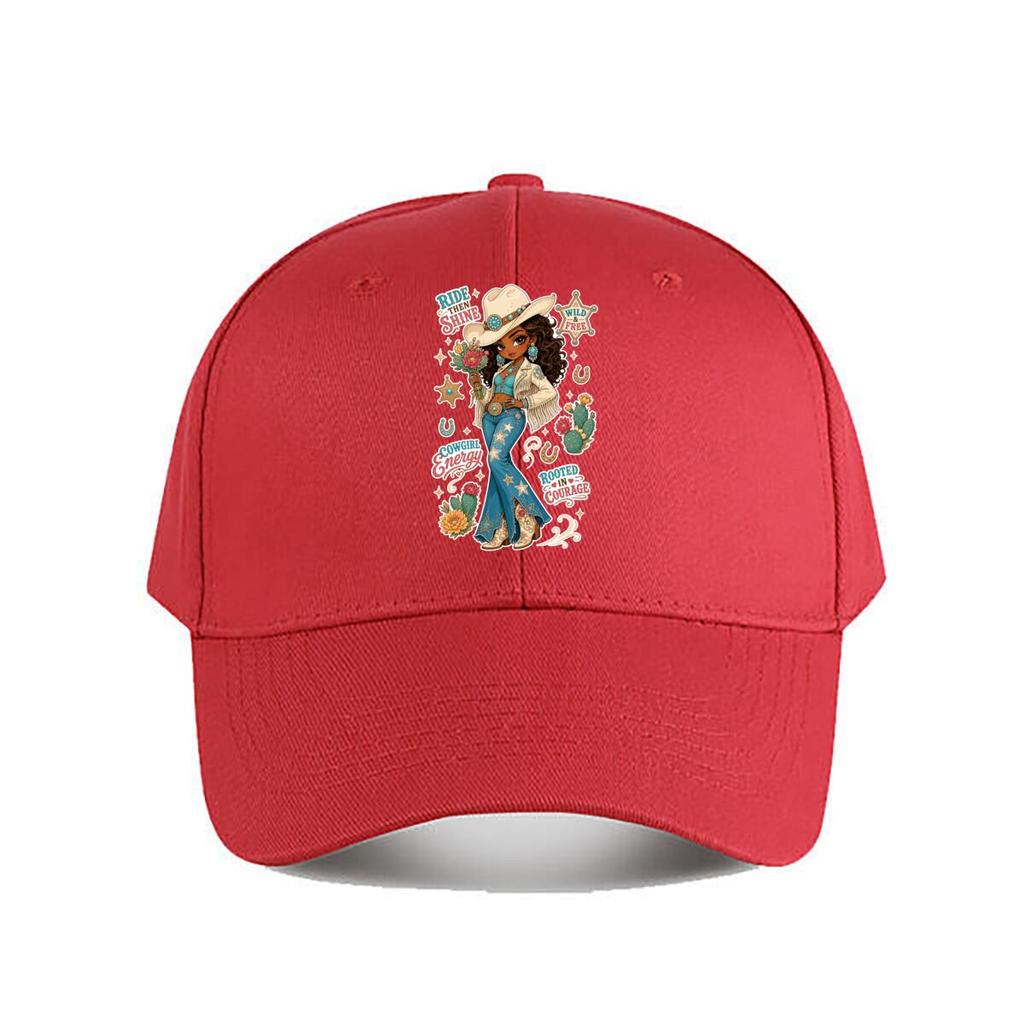 Glam Western Diva Rodeo Cowgirl Art Baseball Cap Fashion Outdoor Sports Sunhat Unisex Snapback Cap Womens
