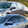 Rain Guards Side Window Visor Vent Outside Mount, 4PCS Fits For Honda Civic 4 Door Sedan 2016 2017 2018    Model Only