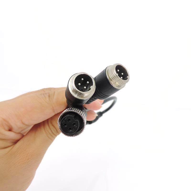M12 4Pin Aviation Head To Male Female To 2 Way Male Female Aviation Head Wire Extension Y Splitter Cable Adapter Connector
