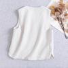 Warm Yangyang Women's Retro Pitaya Cotton-Linen Padded Vest - Autumn/Winter 2025