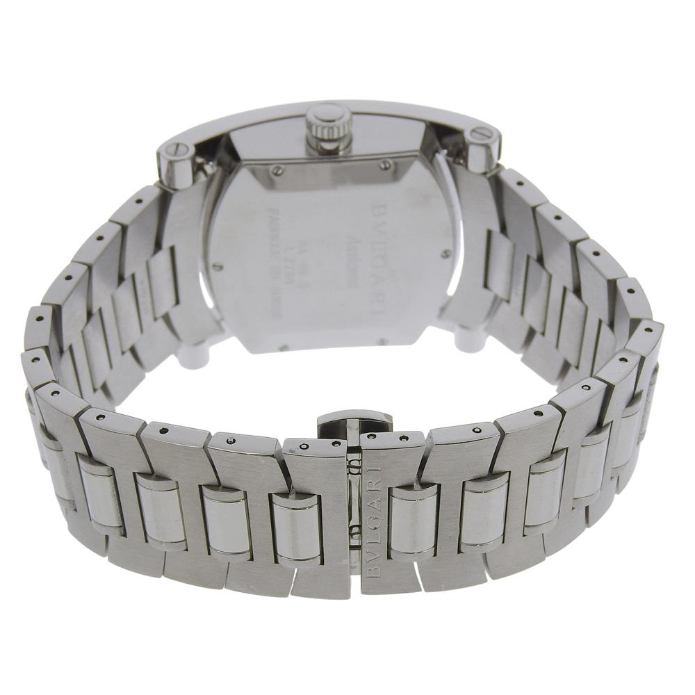 BVLGARI Assioma Watches AA48S Silver blackDial Stainless Steel Mechanical Automatic Analog display mens Used