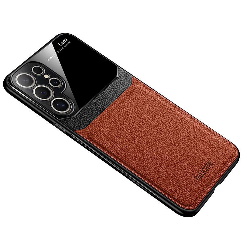 Compatible Samsung Phone Cases: S25 Ultra, S24 FE, S22, A53, A72, A34, Note 20+ with Leather Texture