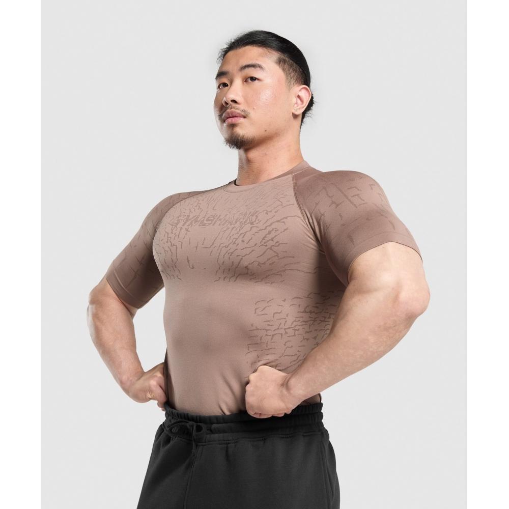 Gymshark TecTonic Seamless T shirT Mocha Mauve walnuT Brown A1b1p Ncjj