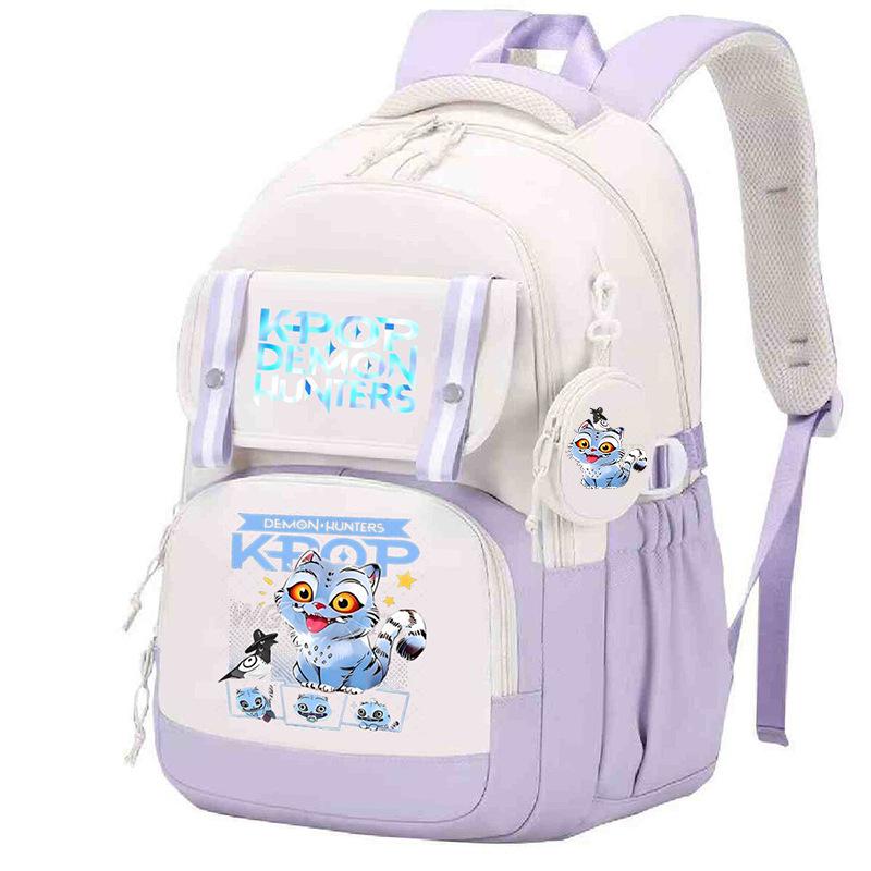 KPop Demon Hunters Demon Hunters Peripheral Korean Version Schoolbag To Reduce the Burden and Protect the Spine for Primary and Secondary