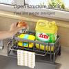 Kitchen Sink Drain Rack Organizer Plastic Self-draining Sink Shelf Soap Sponge Holder Dishcloth Towel Rack filter basket