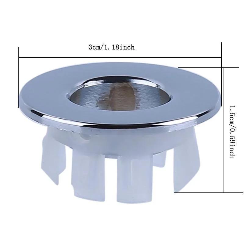 Bathroom Gadgets Bathroom Basin Sink Overflow Insert Cover Brass Six Foot Ring Bathroom Product