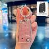 Sakura Pink Tpu Flip Folding For Vw Golf 7 Mk7 Skoda Seat Remote Car Key Case Cover Fob Holder Keychain Accessories