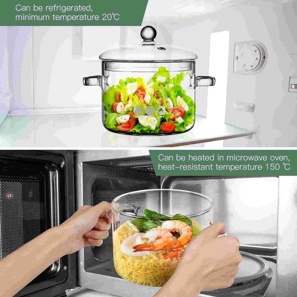 Ustensile de Gătit Crată de Sticlă Prin Friteuză de Borosilicat Înalt Oală Mare