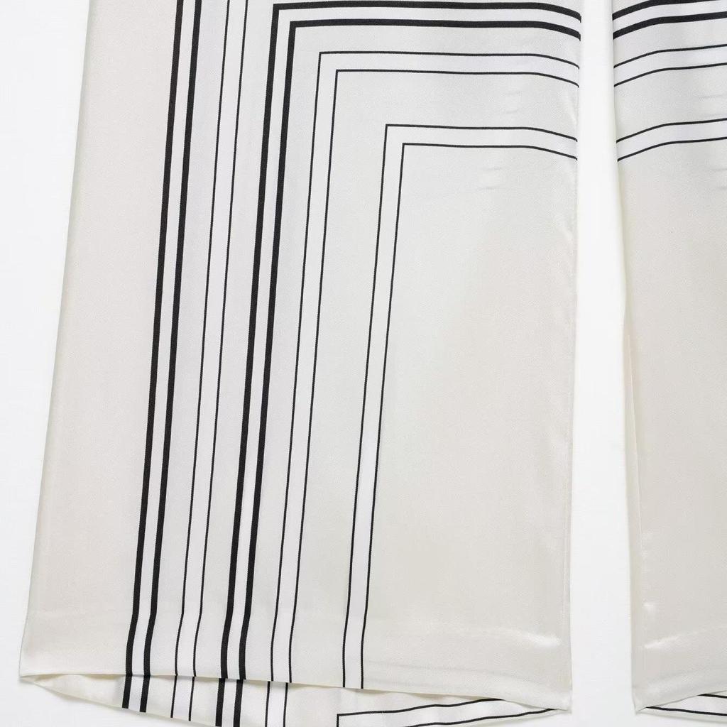 2025 Women's Two-Piece Summer Set: Versatile Print Shirt & Casual Wide-Leg Pants