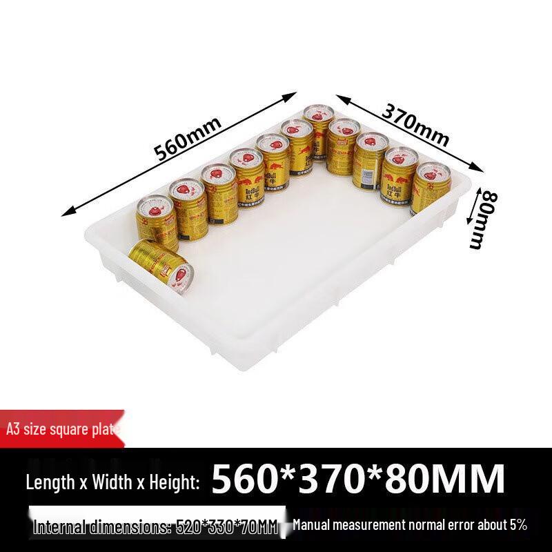 Large Square Plastic Shallow Tray