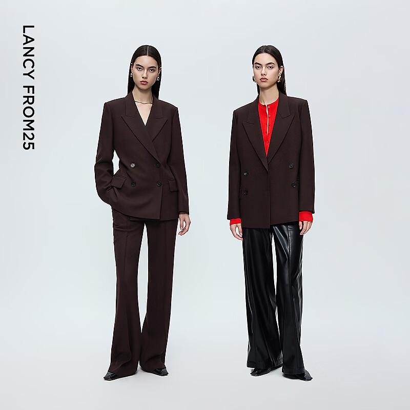 LANCY Ankela Red Double-Breasted Blazer