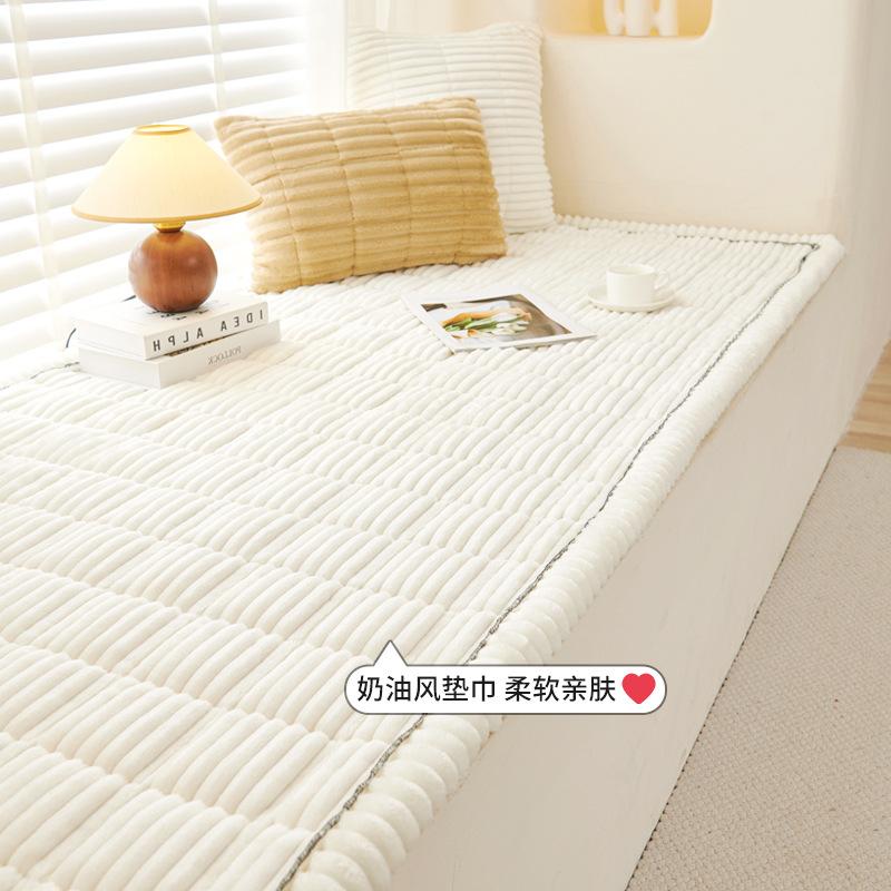 Corduroy Bay Window Mat, Window Sill Mat, Winter Master Bedroom Thickened Balcony Tatami Mat, Universal In All Seasons