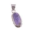 Natural Charoite Gemstone Handmade 925 Solid Sterling Silver Pendant 1.25'' y5O58