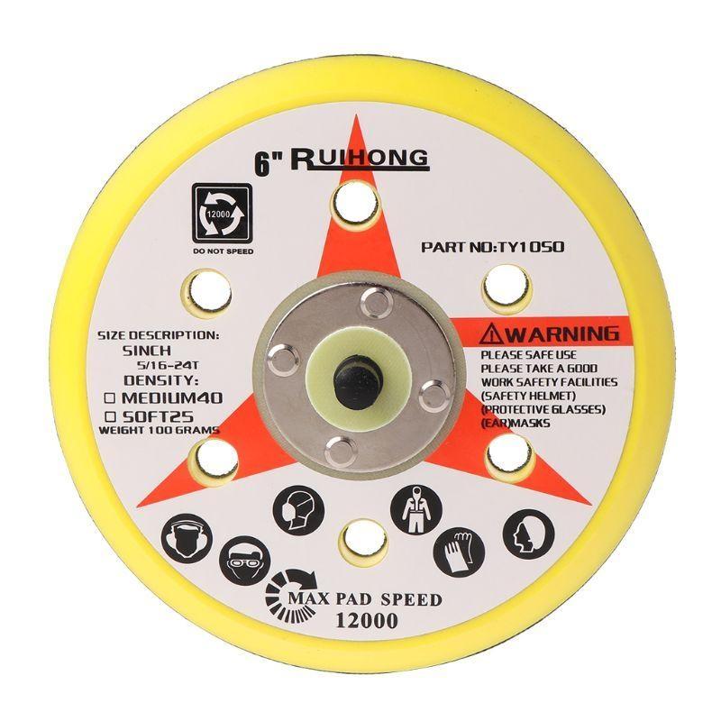   6 Holes Backup Sanding Pad Sanding Disc Backing Pad for Paint Stripping/Paint Preparation  Arbor Durable