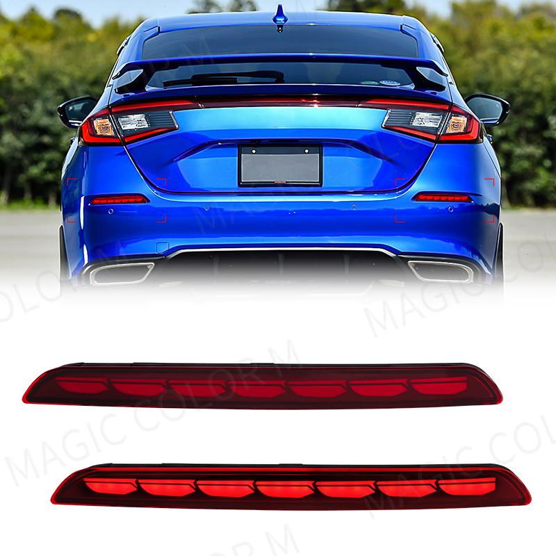 For Honda Civic Multi-function LED Rear Bumper Light Fog Lamp Auto Tail Bulb Brake Reflector Acssories
