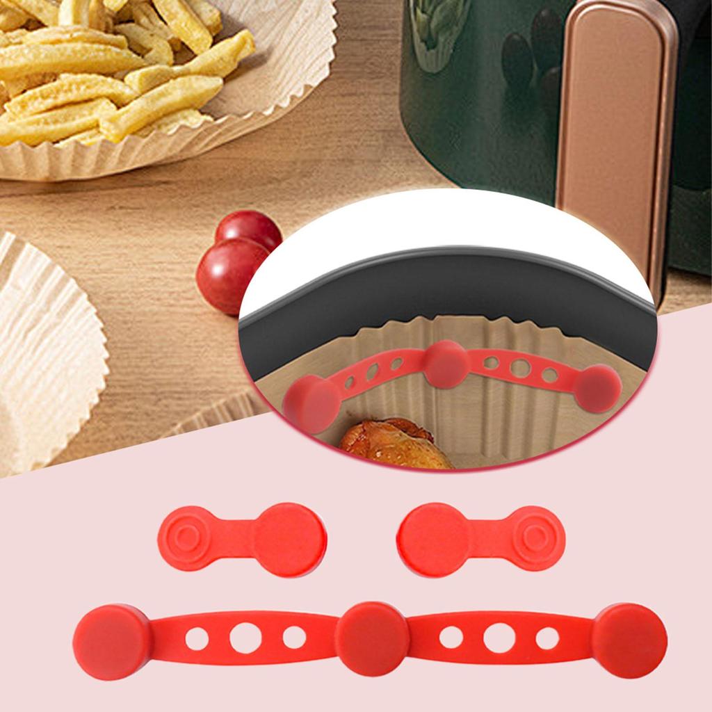 Air Fryer Liner Silikonschnalle Air Fryer Magnete Verhindern, dass Papierliner Lebensmittel bedecken und das Heizelement berühren, um zu verbrennen