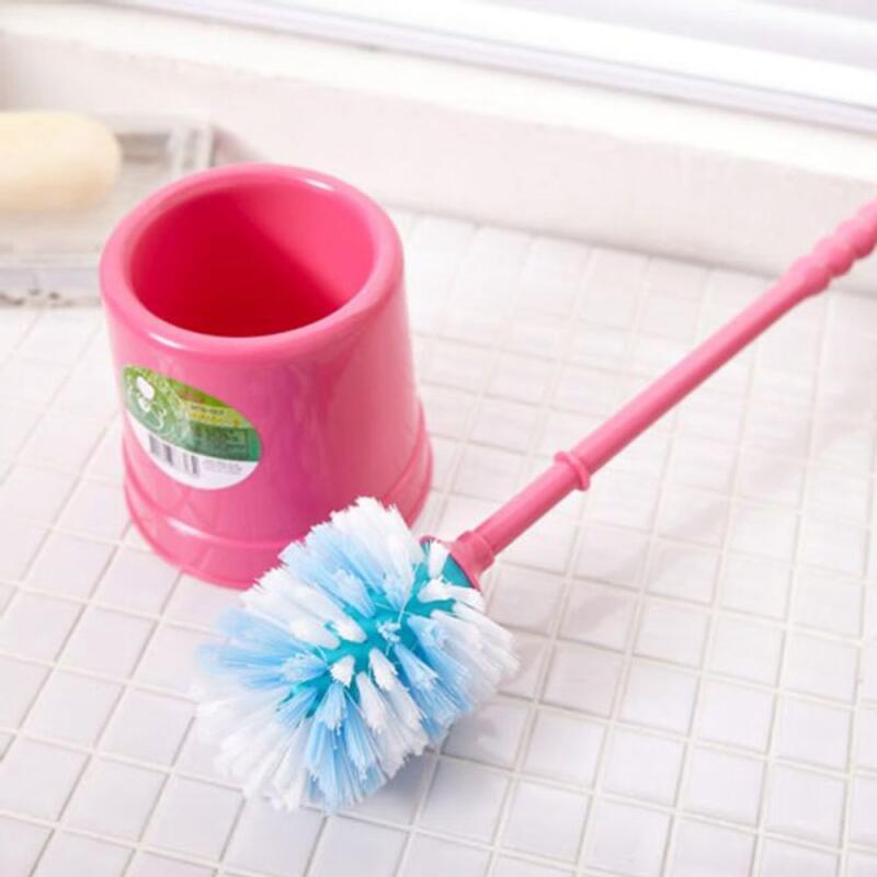 Round toilet brush, stain removal cleaning brush, random color