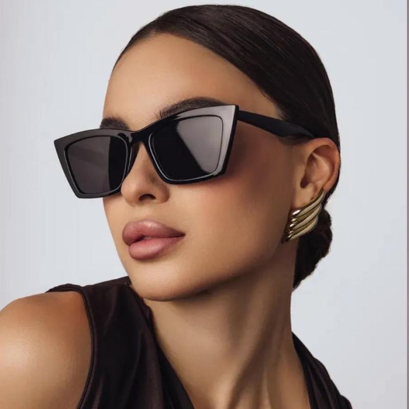 2pcs Vintage Cat Eye Sunglasses Women Square Small Frame Sun Glasses Shades Female Luxury Designer UV400 Driving Eyewear