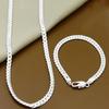 Copper 8/16/18/20/22/24 Inch 6mm Side Chain Necklace Bracelet For Woman Men Fashion Charm Wedding Jewelry