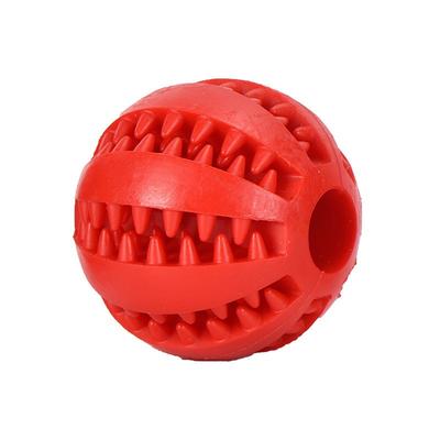 Durable Rubber Dog Tooth Cleaning Ball Interactive Treat Dispensing Pet Toy