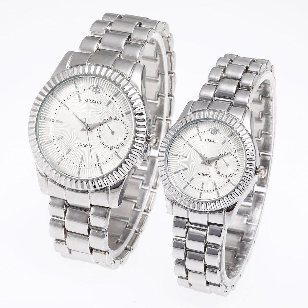 Women's & Men's Fashion Quartz Watch with Alloy Strap