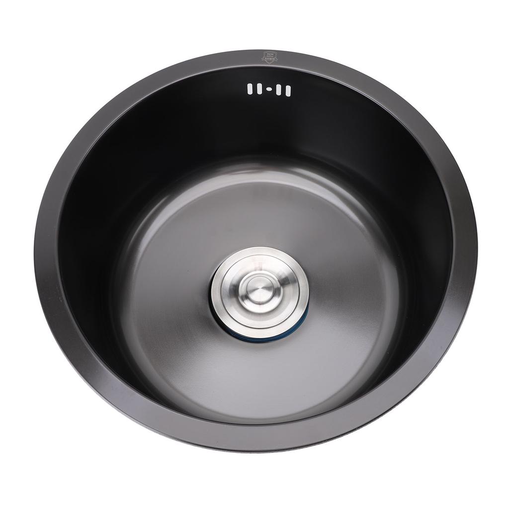 Undermount Small Kitchen Sink Professional Nano Black Stainless Steel Single Bowl Kitchen Bar Sink