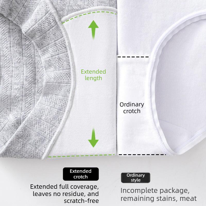 Large Size Women Spring and Autumn Cotton Can Reduce HPV High Waist Breathable 10A Antibacterial Extended Crotch Small Boxer Briefs