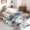 Cat Blanket Ultra Soft Flannel Merch Cat Throw Blanket Stuff Gifts for Cats Lovers for Girls Women Kids Boys Adults 50X40inch