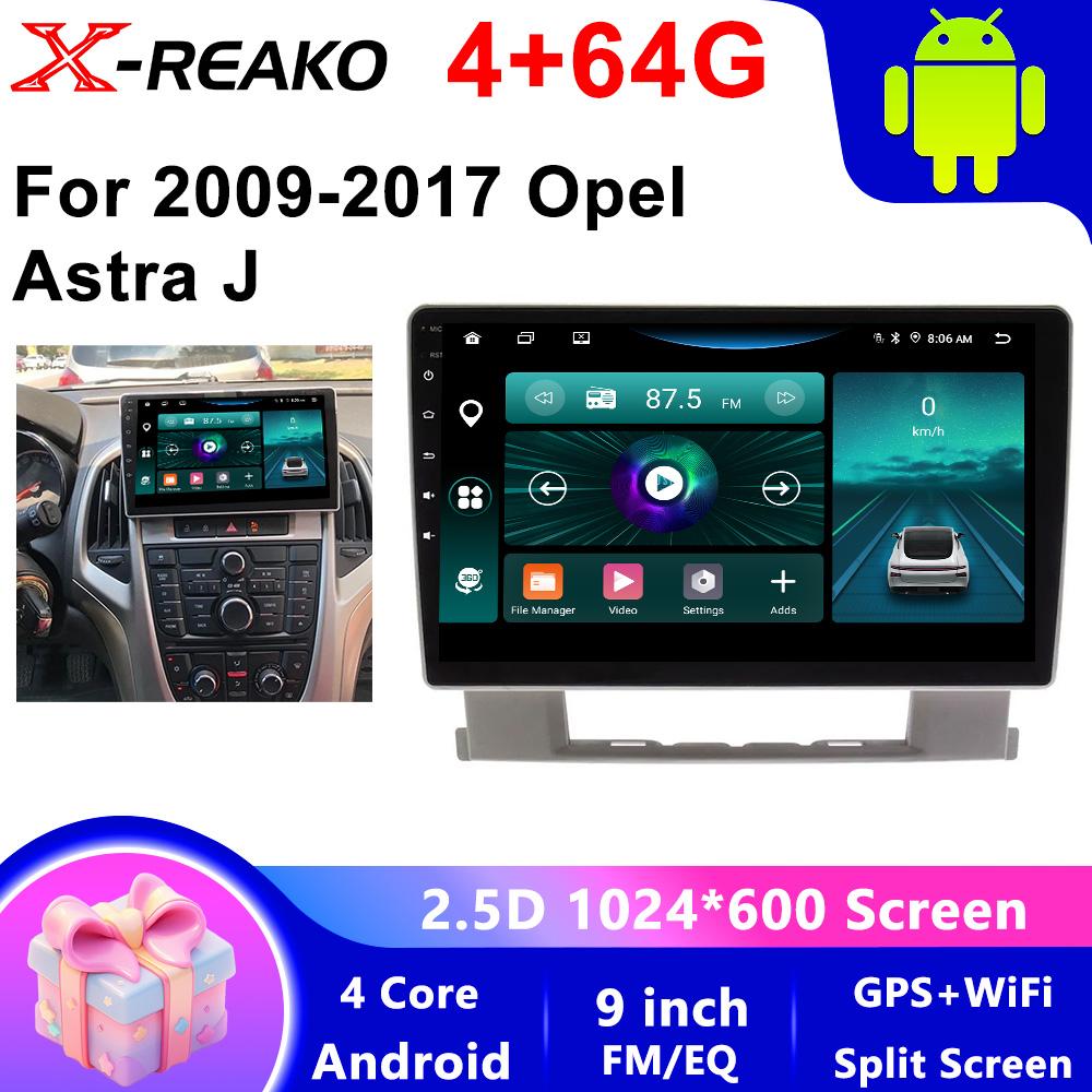 X-REAKO Car Video Player for Opel Astra J 2009-2017 GPS Navigation Built-in Dsp Carplay Autoradio Android Head Unit