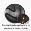 2pcs Front and Rear Emblem For VW Golf 6/Golf 7/Golf 7.5/Golf 8 Not Affect ACC Modified Black Label Flat Mirror Coverage Logo