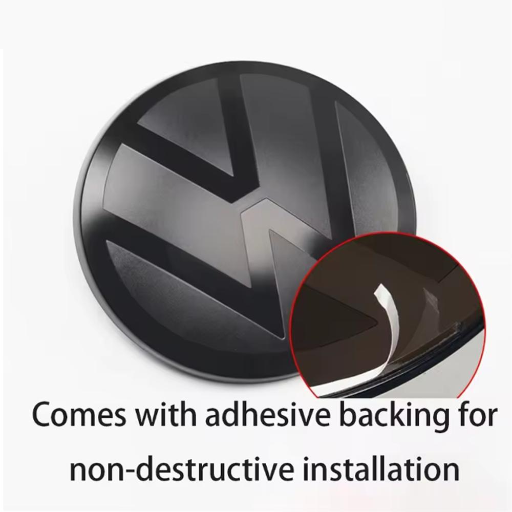 2pcs Front and Rear Emblem For VW Golf 6/Golf 7/Golf 7.5/Golf 8 Not Affect ACC Modified Black Label Flat Mirror Coverage Logo