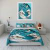 Moon Star Ocean Decor Set Soft Comfortable Duvet Cover Bedding Set Included 1*Duvet Cover & 2*Pillowcases, Gift