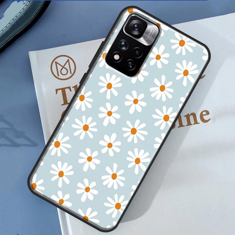 Cute Daisy Flower Case For Xiaomi Redmi 13C 10C 12C 14C Redmi Note 14 13 Pro 12 11 9 10 9S 10S 11S 12S Cover