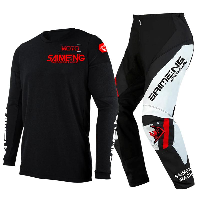 Sada oblečení na motokros pro děti Mladistvý dres Kalhoty Sety dítě zelená Motocykl černá 3 4 5 6 7 8 9 10 let Terénní oblek modrá oranžová Enduro kros chlapec dívka