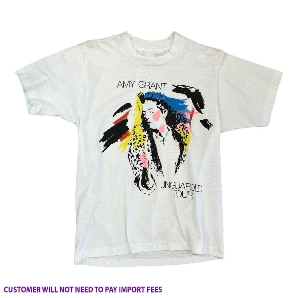 Vintage Amy Grant s Unguarded Tour 1985 White S to 5XL Shirt PN364 Unisex T-Shirt XL