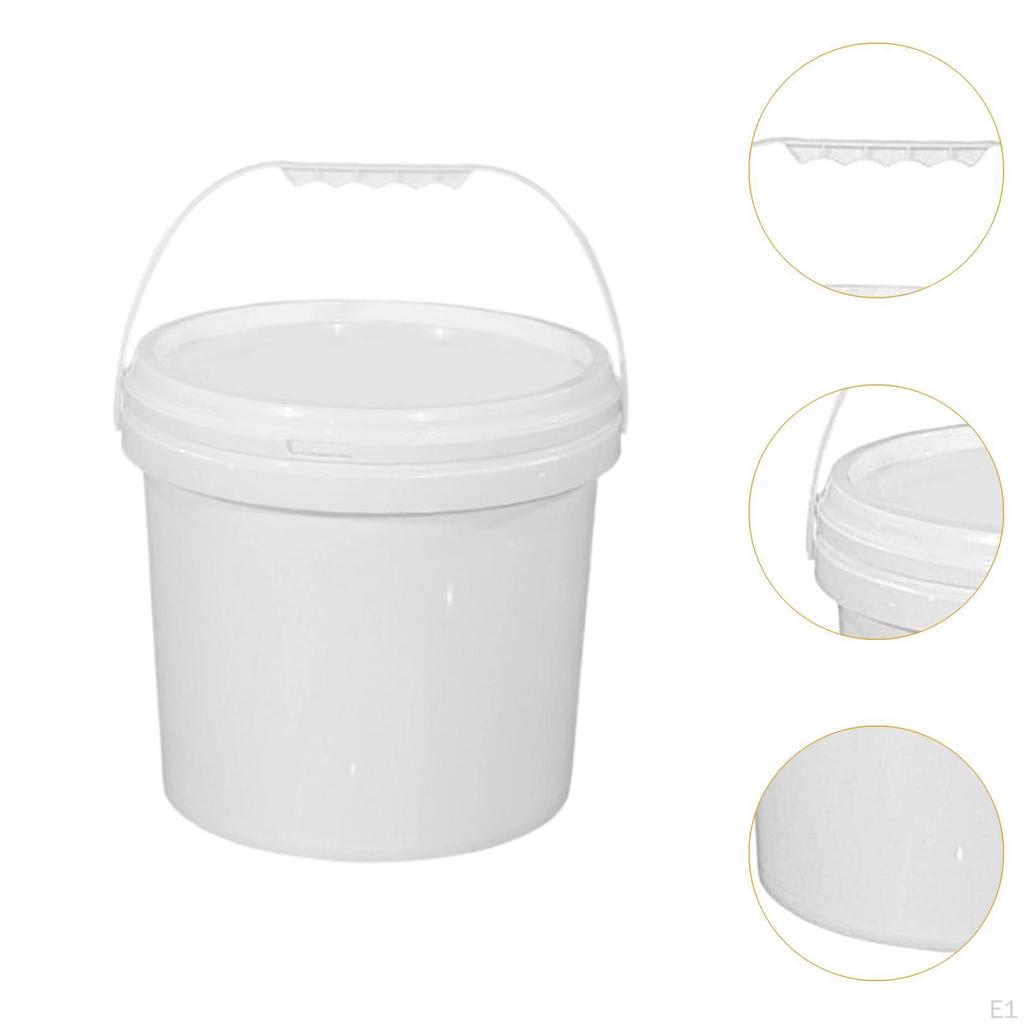 Paint Can Storage Bucket 8L Empty Easy to Clean Heavy Duty with Handle for Kitchen