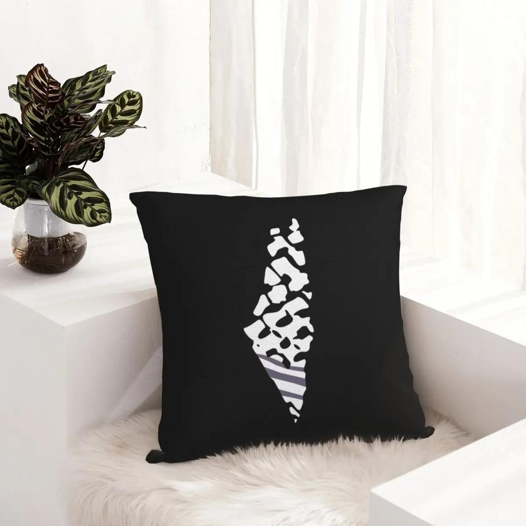 Palestine Palestinian Map With Keffiyeh Square Pillowcases Bed Car Cushion Case Cute Home Decoration Throw Pillow Case 40*40