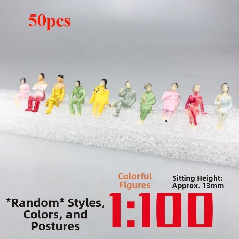 10/50pcs 1:25/1:30/1:300 Scale Model Building People Mixed Color Assorted Poses Train Scenery Passengers Multistyles