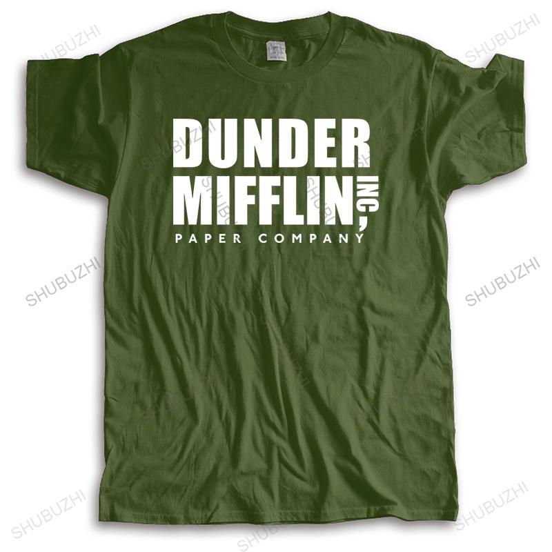 New fashion t-shirt cotton tees Man crew neck t shirt Dunder Mifflin brand top tees unisex teeshirt cotton tshirt for boys