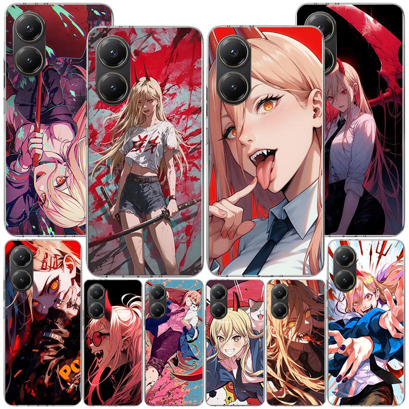C-Chainsaw Mans Power Phone Case For Xiaomi Poco X7 X6 X5 Pro F7 Ultra Redmi 15C 15 13C 13 12C 12 10 10A 10C 9 9A 9C 9T Cover Po