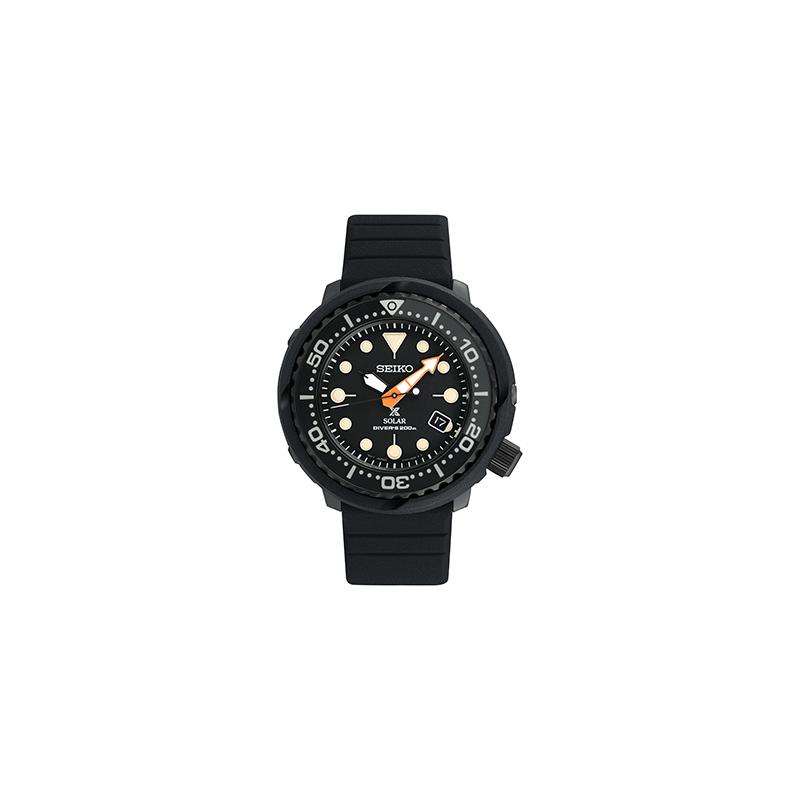SEIKO prospex limited edition canned diving sports and leisure Quartz silicone strap men s watch black dial SNE577P1 чёрный