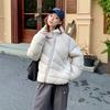 Winter New Small Versatile Hooded Short Down Padded Jacket Light Ribs Loose Padded Jacket