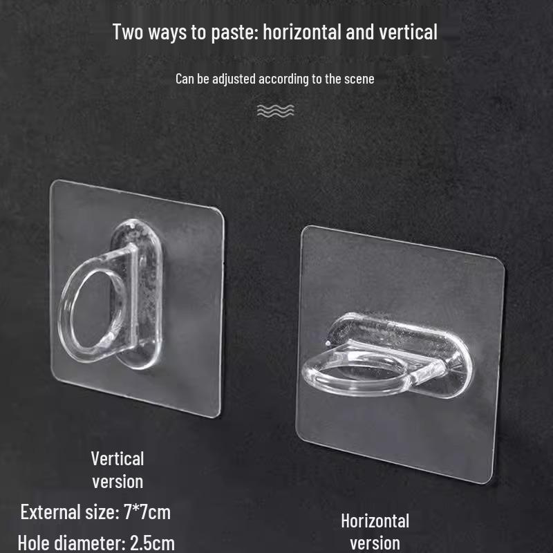 Rotatable Telescopic Curtain Rod Hook - No-Drill Adhesive Fixing Artifact