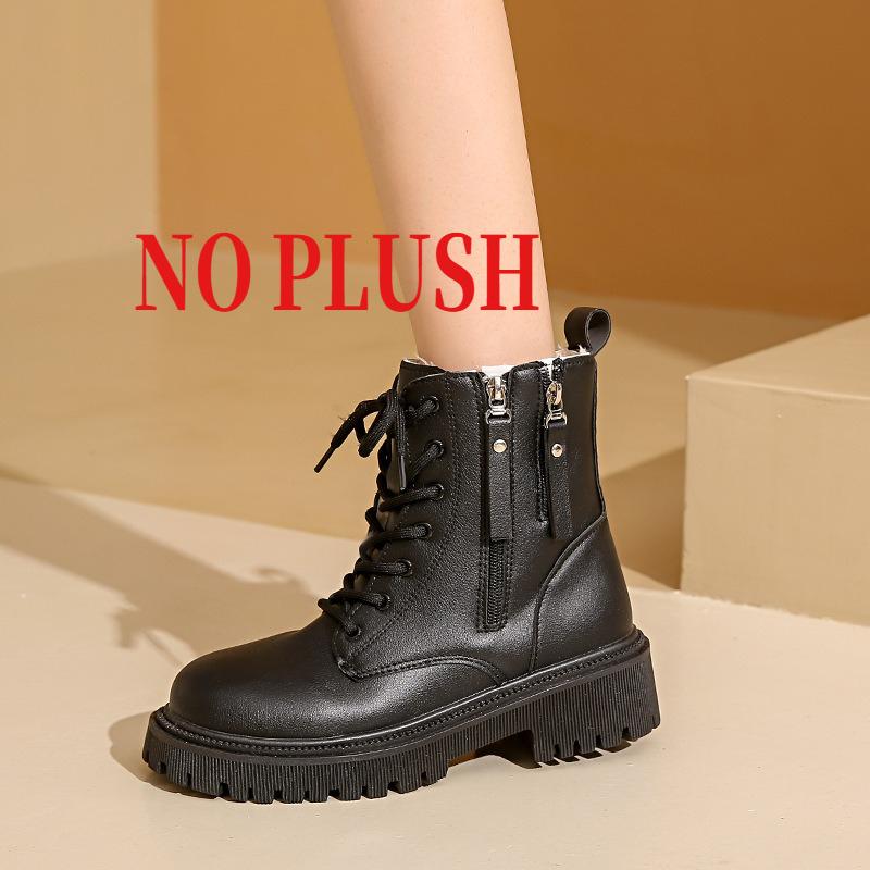 

Ботильоны женские бархатные на толстом каблуке на двойной молнии в британском стиле 2026 осень-зима на толстой подошве теплые короткие ботинки 42