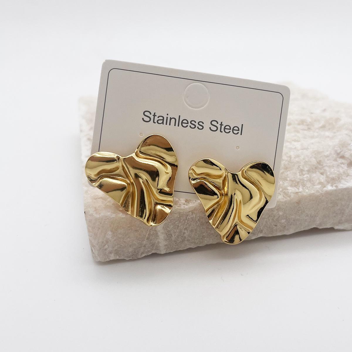 European Minimalist Geometric Earrings: High-End Stainless Steel Studs for Women