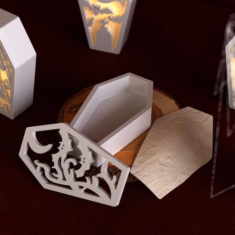 Halloween Hollow Ghost Pumpkin Spider Bat Silicone Mold Candlestick Holder DIY Epoxy Resin Gypsum Aromatherapy Mold Home Decor