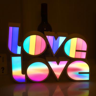 Valentinstag Hochzeit Geburtstagsgeschenk LED LOVE Nachtlicht Valentinstag Geschenk für Mädchen Romantische Hochzeitsdekoration Brautjungferngeschenke