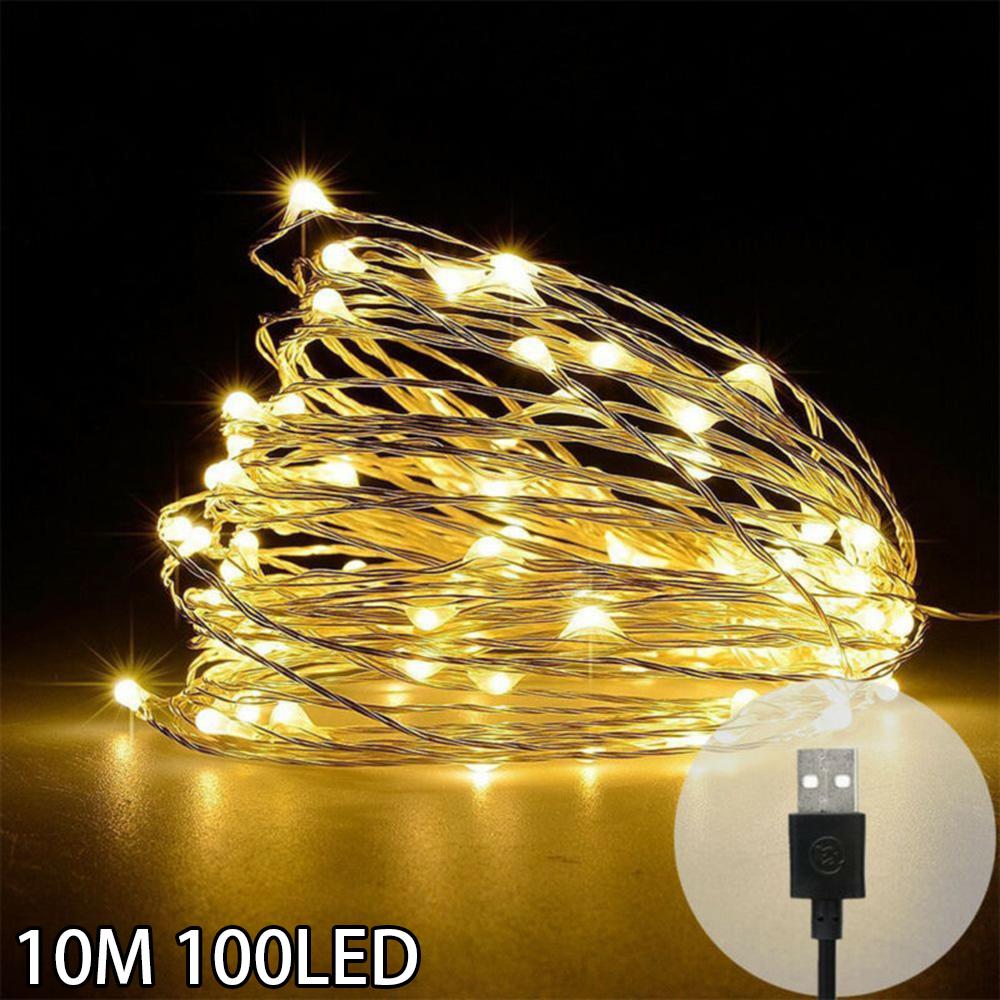 200 LED Micro Copper Wire String Fairy Lights Xmas Party Light Decor USB Plug In 200 LED Micro Copper Wire String Fairy Lights Xmas Party Light Decor USB Plug In