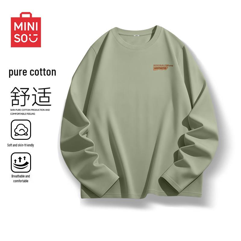 MINISO Men s Casual Long Sleeve T-Shirt 4XL